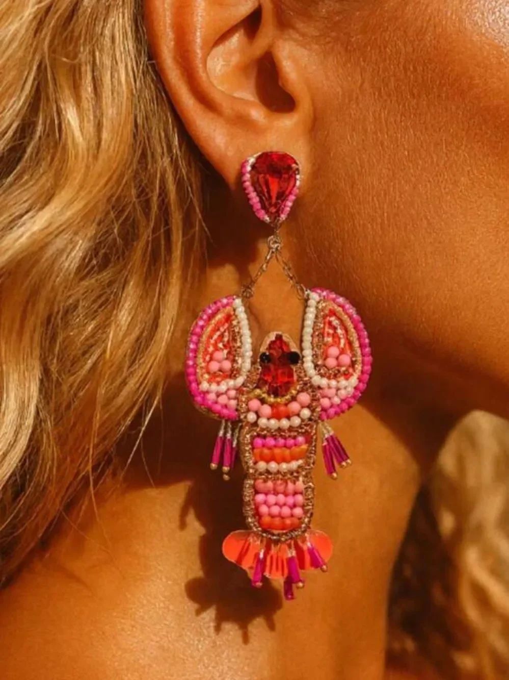 Lobster Statement Earrings #2751
